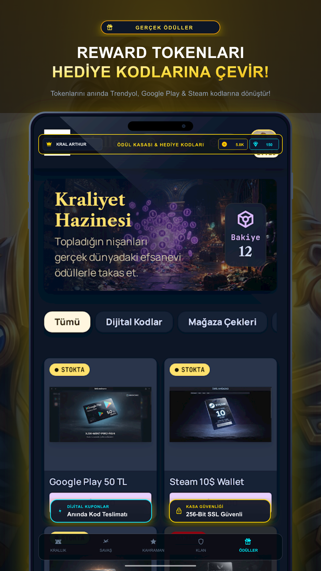 Ödül Mağazası & Hediye Kodları